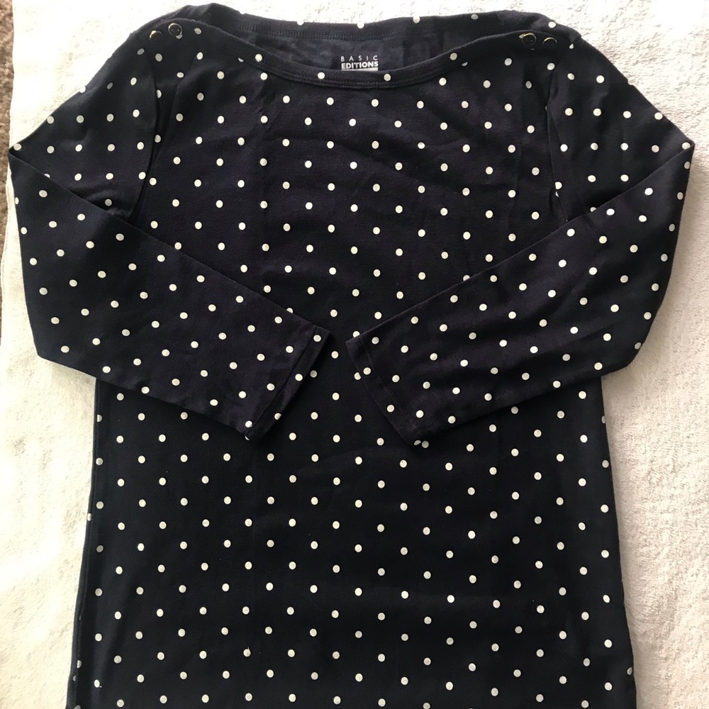 Boat neck top navy blue